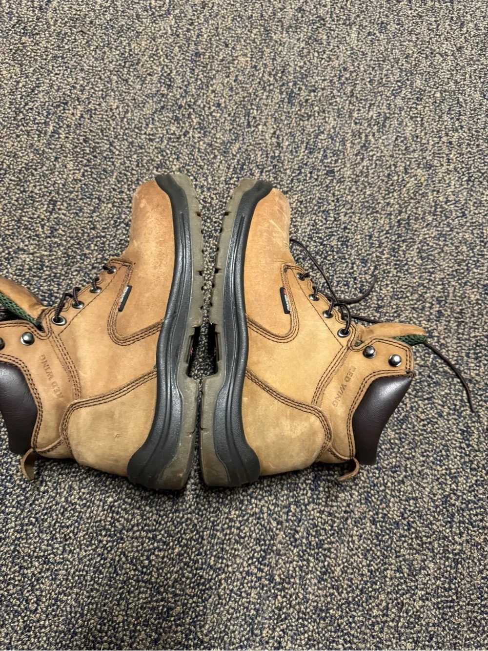 Red Wing Shoes Brown Leather Lace-Up Work Boots